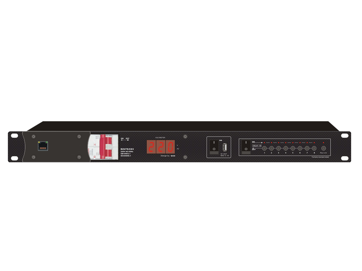 1U8路PS系列电源控制器PS809